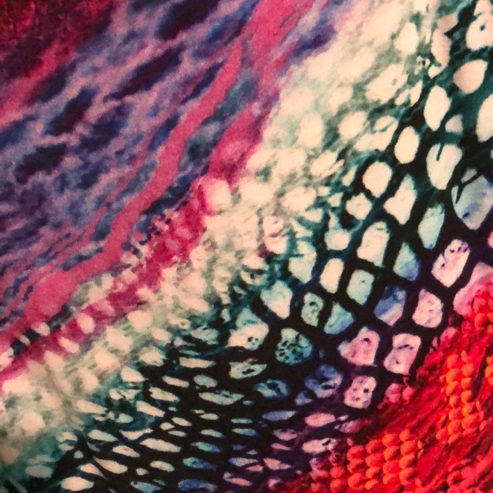 (EUC) Torn by Ronny Kobo rainbow print knit skirt